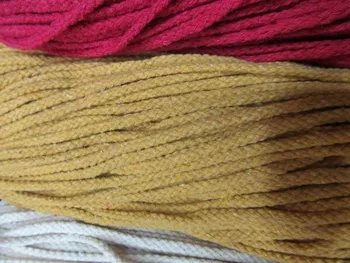 42 farby, bavlnené lano pletená 5mm x30m farebné 8ply DIY príslušenstvo zakka balenie hangtag kábel handričkou line string doprava zadarmo
