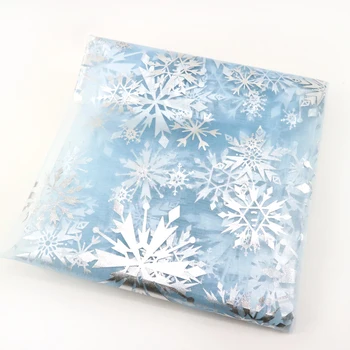 44307 50*147CM striebro vytlačené snowflake textílie pre Tkanivo Deti posteľnej bielizne a textilných pre Šitie Tilda Bábiku, HOBBY ručné materiálov