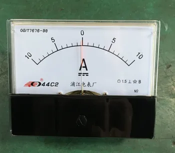 44C2 DC -10A až +10A Triedy 1.5 Presnosť Panel Namontované Analógový Ammeter Meter Ampér DC -5A +5A 100*80mm