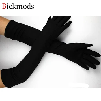 48 cm dlhé pletené rukavice žena koleno čierne elastické rovno štýl ovce vlnené tenké jar jeseň rameno sady