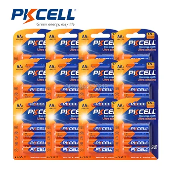 48Pcs/12Card PKCELL 1,5 V E91 AM3 MN1500 LR6 AA Alkalické Batérie Pre elektrické hračky blesk fotoaparátu holiace strojčeky