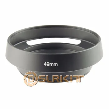 49 mm, Kovové Čierne Vetraných clona pre Canon Olympus Leica M Contax Fujifilm Sony