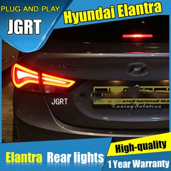4PCS Auto Styling na Hyundai Elantra zadné Svetlá 2011-pre Elantra LED koncových svetiel+Zase Signál+Brzdové+Zadnej LED svetlo