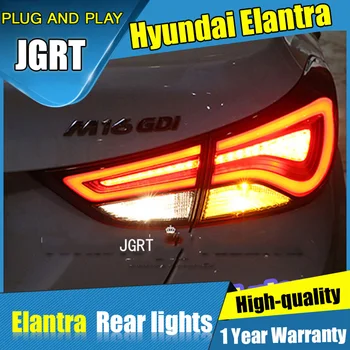 4PCS Auto Styling na Hyundai Elantra zadné Svetlá 2011-pre Elantra LED koncových svetiel+Zase Signál+Brzdové+Zadnej LED svetlo