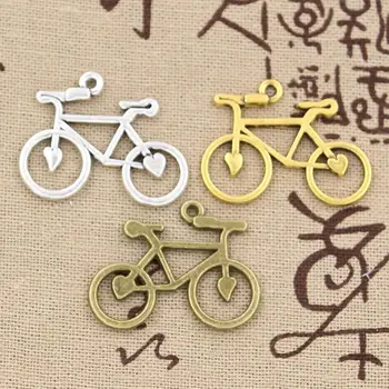 4pcs Charms bicykel bicykel 31*24mm Starožitné charms,prívesok nosenie,Ročník Tibetské Striebro Bronz zlato,urob si sám náramok náhrdelník