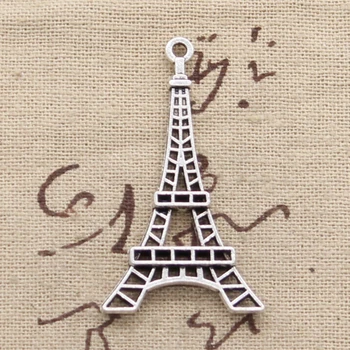 4pcs Charms eiffelova veža v paríži 24*44 mm Starožitné prívesok fit Vintage Tibetského Striebra DIY náramok náhrdelník