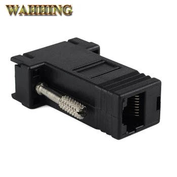 4pcs D-Sub VGA, aby RJ45 Sieťový Kábel, Adaptér Konvertor VGA Mužov RJ45 Extender Adaptér Konektor LAN CAT5 5e CAT6 HY378