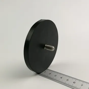 4pcs D88mm vonku-odolnosť neodýmu magnet hrniec s gumy a M8*15 závit Led svietidlo fotoaparát magnetické montáž base