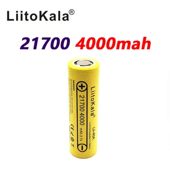 4PCS LiitoKala Lii-40A 21700 4000mah Li-Ni Batéria 3,7 V 40A pre Elektronické Cigarety Mod / Kit 3,7 V 30A moc 5C Miera Vypúšťania