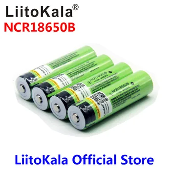 4PCS LiitoKala Originálne 3,7 V NCR 18650B 3400 3400mAh Nabíjateľné Batérie Pre Panasonic Power Bank pre Baterku