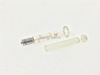 4pcs/Veľa 2ml 2cc Sklenenej injekčnej Striekačky Luer Lock Hlavu Opakovane Sklo Injektor Laboratórne Sklo