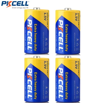 4PCS/Veľa PKCELL R20P D Veľkosť Batérie 1,5 V Suchých Oxidu Zinku Batérie Super Heavy Duty Batérie Suché Batérie pre hračky