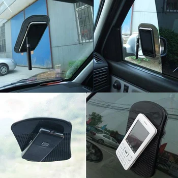 4Pcs Čierny Univerzálny Auto Magic Lepivé Doštičky Proti Sklzu Mat Non-slip Sticky Auto Tabuli Silica Gel Pad pre Mobilný Telefón, GPS Držiak