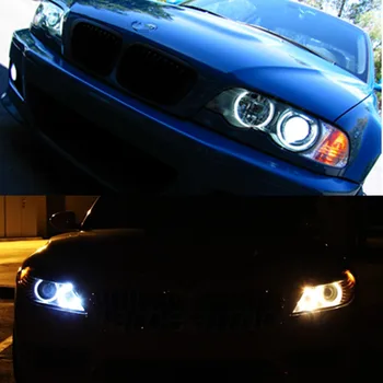 4x131mm SMD LED Angel Eyes Auto SMD LED Angel Eyes svetlá na BMW E46 E36 E38 E39 Projektor Bavlna LED Angel EyesYellow/žltá