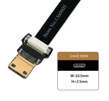 5/10/15/20/30 CM Ultra Tenký Kábel HDMI Zadajte Do uhla 90 stupňov Samec Samec Typ C Mini Rovno ploché stužkový kábel Lietadlá