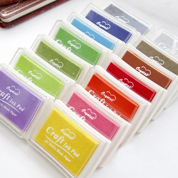 5.2*7.2 cm Štvorcových Pure color farebný atrament pad mini hubky DIY pečiatka atrament pad kancelárske potreby školské potreby