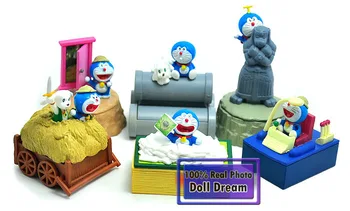 5-8 cm 6pcs/veľa klasické Japonské anime obrázok kawaii roztomilý Doraemon denne akčné Scény obrázok nastaviť zber model hračky pre dievčatá