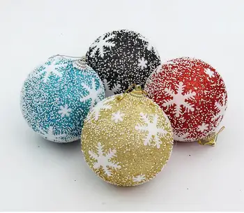 5 ks 10 cm Červená/Zlatá/Čierna/Modrá Kolo Snowflake Sneží Loptu Na Vianočný Večierok Dovolenku Strom Miesto Závesné Dekorácie Hot
