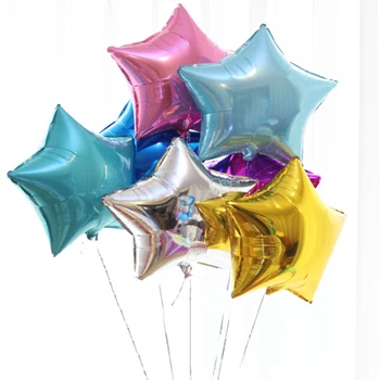 5 KS 18-palcové Baby Sprcha Strany Balóny Bielej a Ružovej&Podiel Star Hélium Fóliový Balón Dieťa Narodeniny/Svadobné Party Dekorácie Dodávky