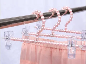 5 ks/30 cm veľa Dospelých Nohavice klip Vešiaky na Oblečenie Pearl Plastové Klipy Farebné Zložky Crystal Ružová Podprsenka vešiak