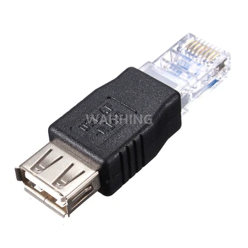 5 ks 8Pin RJ45 Samec na USB Žena Adaptér Konektor RJ45 Kábel Siete Ethernet Converter Transverter Zástrčky TR017