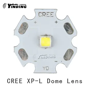 5 ks Cree XLamp XP-L XPL Dome Objektív V5 V6 U6 10W LED Žiarič Čip, Blub, Lampa Svetlo, Studený/Teplý/Neutrálna Biela s 20 MM PCB Chladič