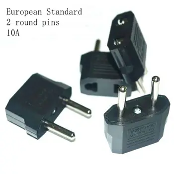 5 ks EÚ Elektrickú zástrčku adaptér 10A Európsky Štandard spínač adaptér 2round nohy
