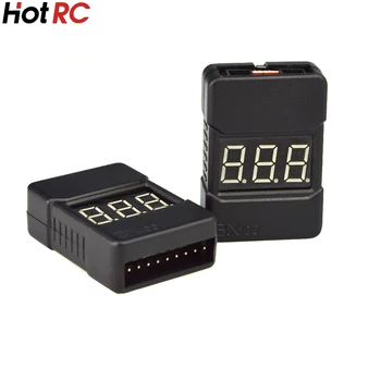 5 ks HotRc BX100 1-8S Lipo Batérie Napätie Tester/ Nízke Napätie Bzučiak Alarm/ Napätie Batérie Pravopisu s Duálne Reproduktory