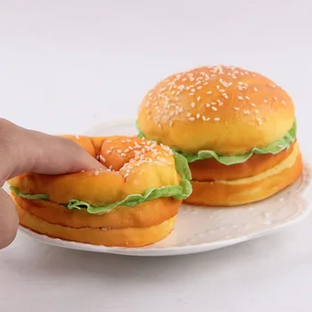 5 KS NOVÉ 9 CM Roztomilý Rozmliaždeniu Báječný Hamburger Make-Up Zrkadlo Roztomilý Simulácia Potravín model dekorácie, kuchynské predstierať, hračky