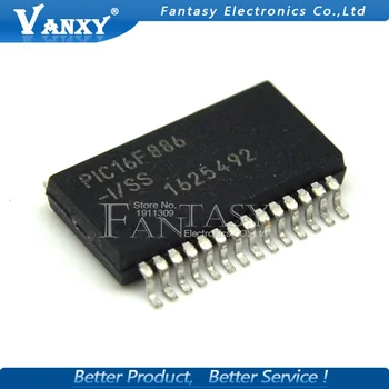 5 KS PIC16F886-I/SS SSOP28 PIC16F886 SSOP 16F886 SMD Rozšírené Flash Mikroprocesory nové a originálne IC