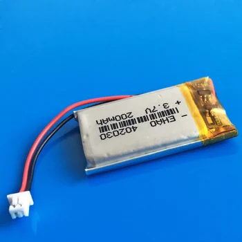 5 ks Polymer lithium Lipo batérie nabíjateľné 3,7 V 200mah 402030 JST 1,25 mm prispôsobené CE, FCC, ROHS MKBÚ certifikácie kvality