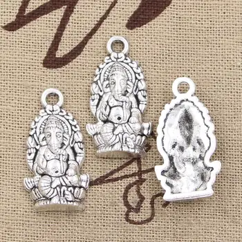 5 ks Prívesky Ganeš slon buddha 26*14 mm so Starožitnosťami, Takže prívesok nosenie,Ročník Tibetského Striebra,DIY náramok náhrdelník