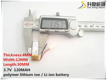 5 ks [SD] 3,7 V,120mAH,[401230] Polymer lithium ion / Li-ion batéria pre HRAČKA,POWER BANKY,GPS,mp3,mp4,mobilný telefón,reproduktor