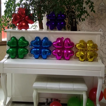 5 ks/veľa 18-palcové štyroch listov trávy, balóny, hélium na spoločenské globos biele svadobné baloons narodeninové balóny pre deti