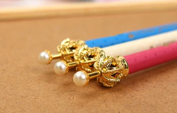 5 ks/veľa , Klasické Koruny guľôčkové pero pre dievča , krásne koruny pero ako school & office dodávky pre písanie