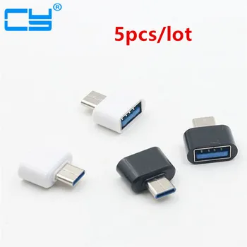 5 ks/veľa USB Samica na USB-Typ C C 3.1 OTG Muž Údajov Adaptér Pre Samsung S8 LG G6, G5 V20 OnePlus 2 3 Huawei P9 P10 Plus