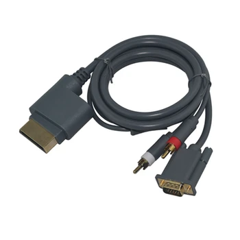 5 ks Vysoko kvalitné VGA HD AV Kábel Video Audio Konektor S Optický Výstup pre Microsoft Xbox360 konzolu Xbox 360