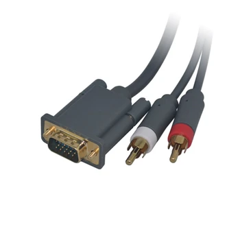 5 ks Vysoko kvalitné VGA HD AV Kábel Video Audio Konektor S Optický Výstup pre Microsoft Xbox360 konzolu Xbox 360