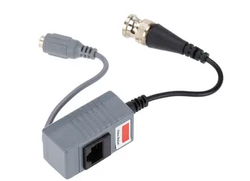 5 Párov CCTV Kamery Príslušenstvo Audio Video Balun Vysielač BNC RJ45 UTP Video Balun s Audio a Napájanie cez CAT5/5E/6 Kábel