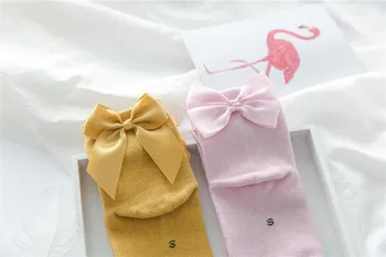 5 Párov/pack sweet Baby Ponožky Módne hodváb bowknot dizajn princezná ponožky Deti Deti feetwear 0 8t dieťa legwarmer