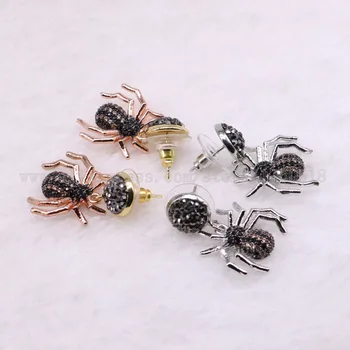 5 Párov Spider náušnice inscets lietať Bee náušnice s klincami Darček pre dámu hmyzu náušnice farebné šperky, Náušnice 3058