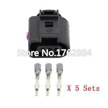 5 Stanovuje DJ7035B-1.5-21 3 Pin Žena 1,5 mm Auto Temp Senzor Plug Deflácia Ventil Plug Vodotesná Zásuvka Pre VW