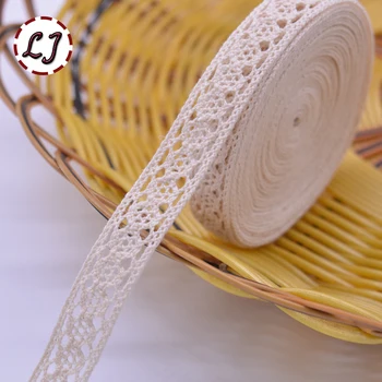 5 yardov/veľa kvalitných béžová čipky stuhou tkanina bavlna čipky čalúnenie šitie materiálov pre Dekorácie, Ručne vyrábané odevné doplnky plavidlá