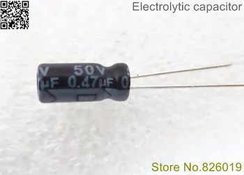 50 0.47 UF 5*12 vysoká frekvencia nízka impedancia hliníkové elektrolytický kondenzátor 0.47 uf 50