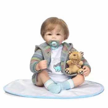 50 cm Mäkké Silikónové Reborn Bábiky prirodzeným zobrazením Simulácie Ručné Batoľa Realistické Bábiky Baby Dievčatá Vinyl Bebe Znovuzrodené Deti Hračky