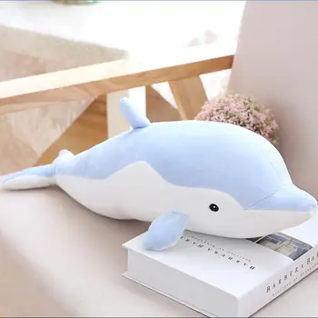 50 hot predaj Nový kvalitný tovar delfíny vankúš bábika plyšové hračky delfíny bábika prítomných milovníkov 1pcs