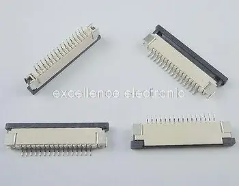 50 Ks FPC FFC 1mm Ihrisku 16 Pin Zásuvky Typ Pásky Plochý Konektor Spodnej časti Kontakt
