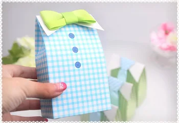 50 ks Môj mužíček Modrá Zelená motýlik candy box Narodeninovej party dekorácie deti darčeky Baby Sprcha Prospech Liečbu Taška Svadbu