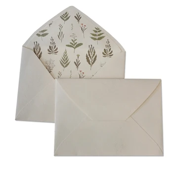 50 Kusov Bielej a Čiernej Svadobné Pozvánky, Obálky Linajkované RSVP Odpoveď Karty Obálky 11.5x16cm - Sada 50