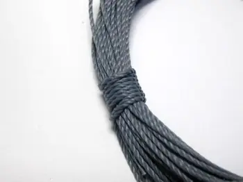 50 M Sivá Nepremokavého Polyesteru Skrútený Kábel String Závit Line 1mm